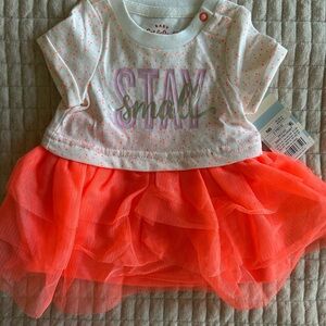 Cat & Jack White and Orange Kids Dress
